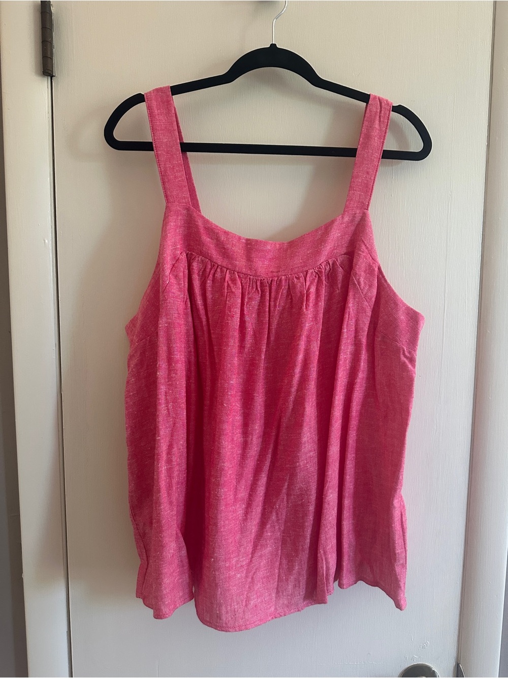 Time and Tru Hot Pink Square-Neck Tank Top